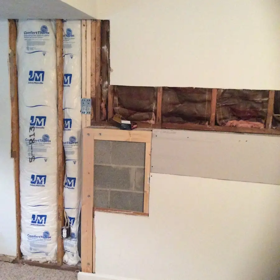 Wall insulation replacement during Contents Cleaning & Restoration in Greenfield
